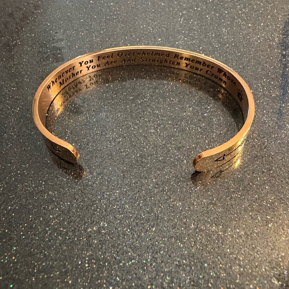 Engraved Gold Cuff Bracelet
